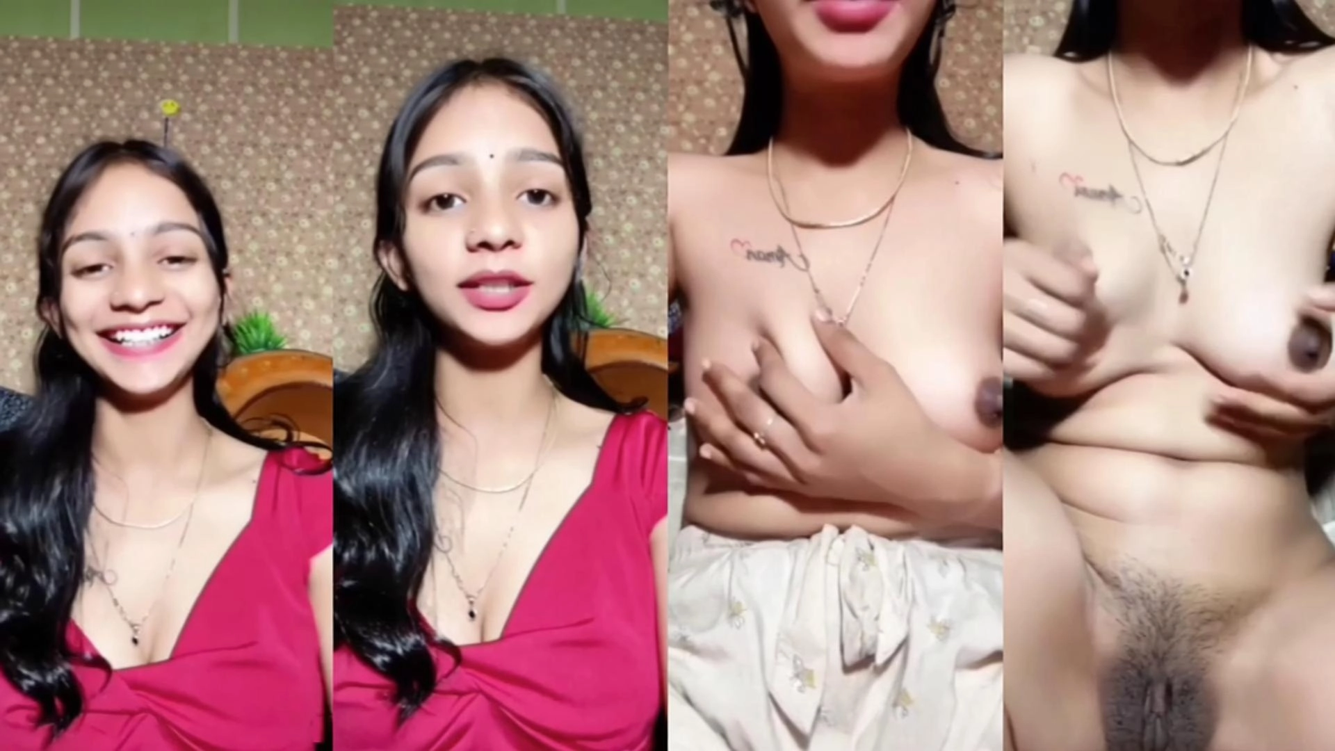 Desi Chamet Girl Mahi Rubs Her Tiny Boobs And Pussy