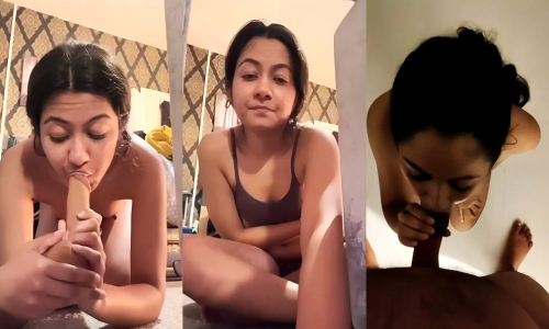 Beautiful Sexy Slim Horny Indian Gf Blowjob Showing Ass