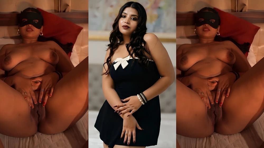 Bengali model gets her huge boobs pressed hard by her bf