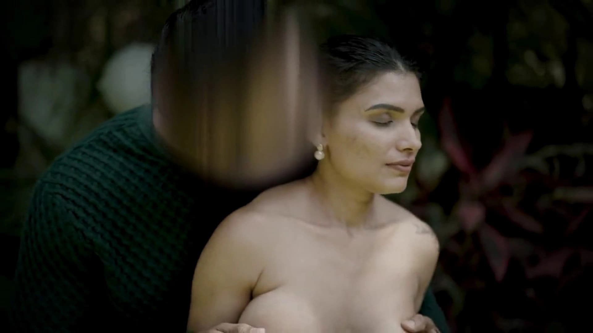 Resmi Nair moans loud as boyfriend squeezes her big boobs in the yard