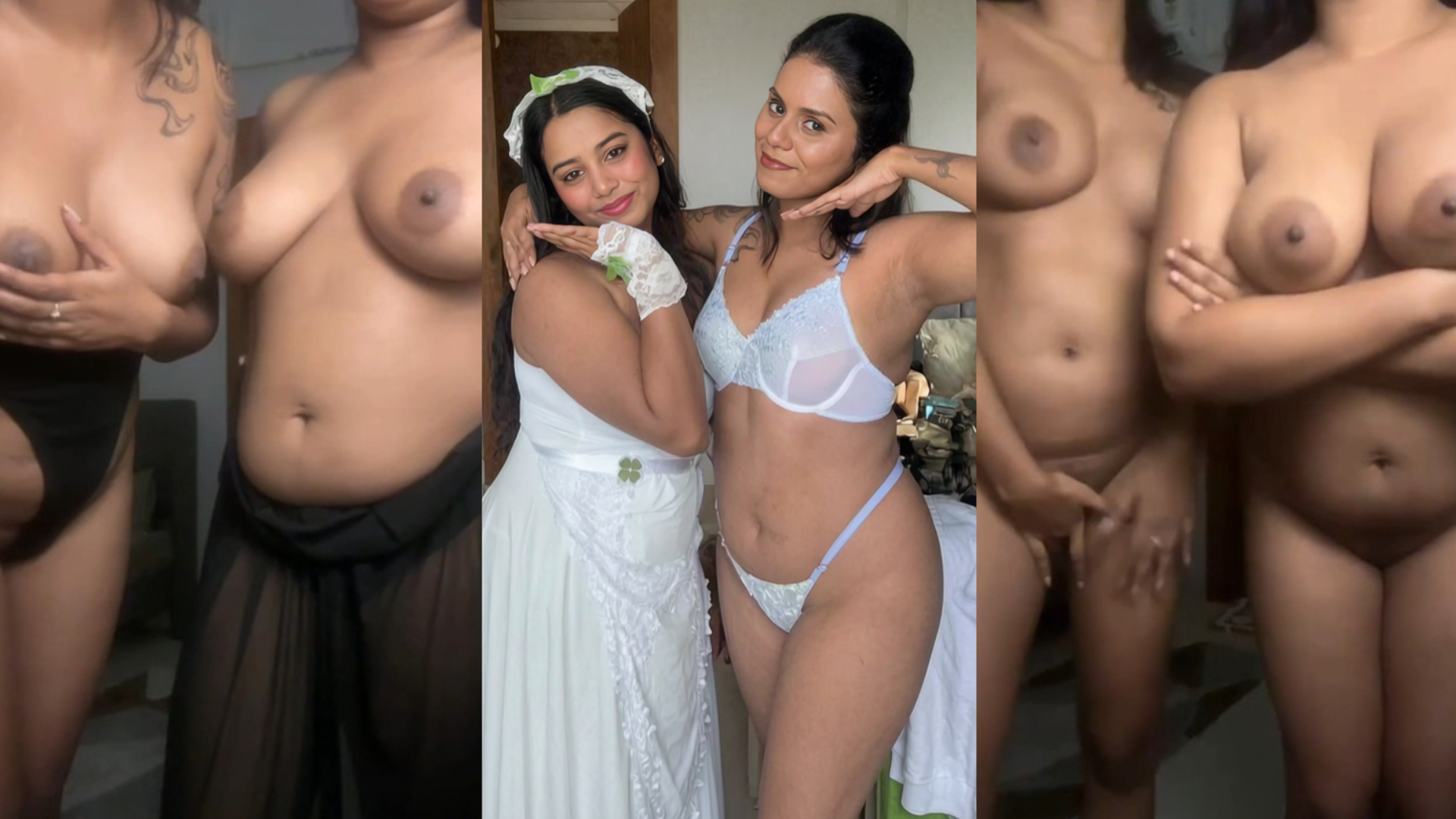 Sanchita Bose and Elora Saha Lesbian Nude Tits Play Video