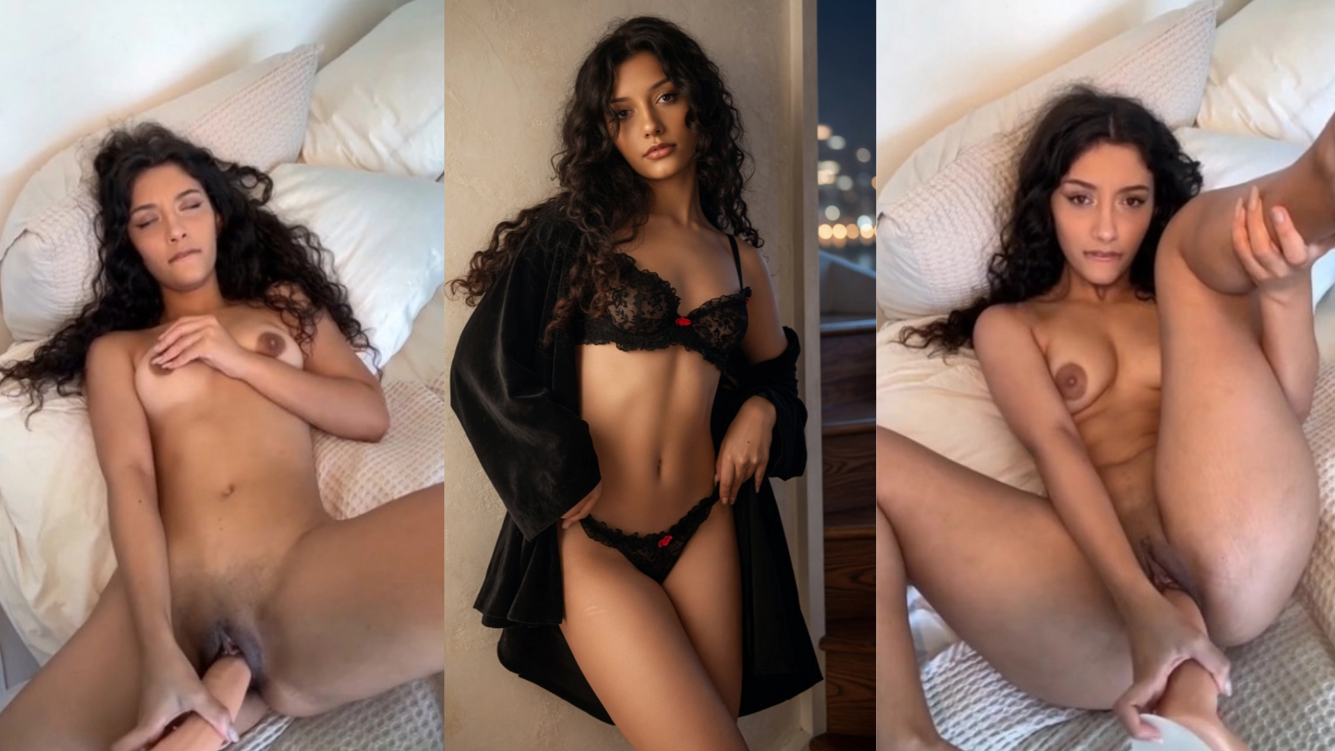 Jasminx Nude Solo Masturbation and Huge Dildo Pussy Fucking
