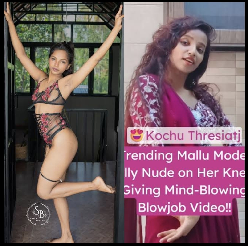 desi model Kochu Thresiatj is fully nude on her knees