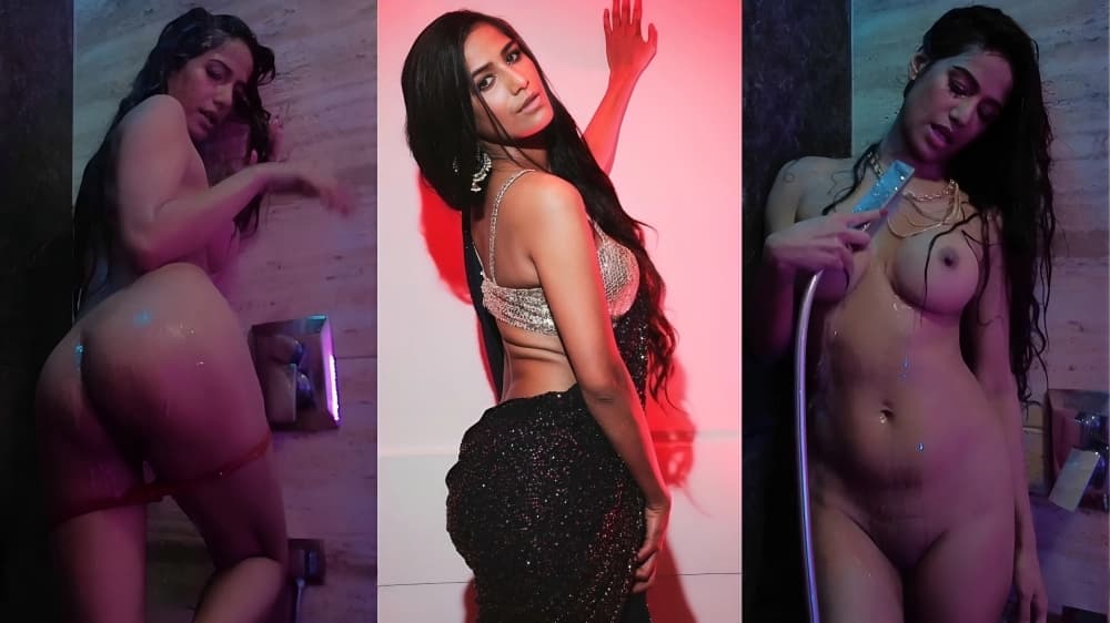 actress Poonam Pandey gets fully nude and wet, teasing