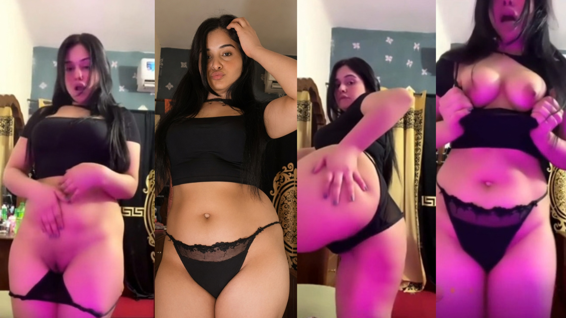 Tango Babe Strips and Teases Her Perfect Boobs and Tight Pussy