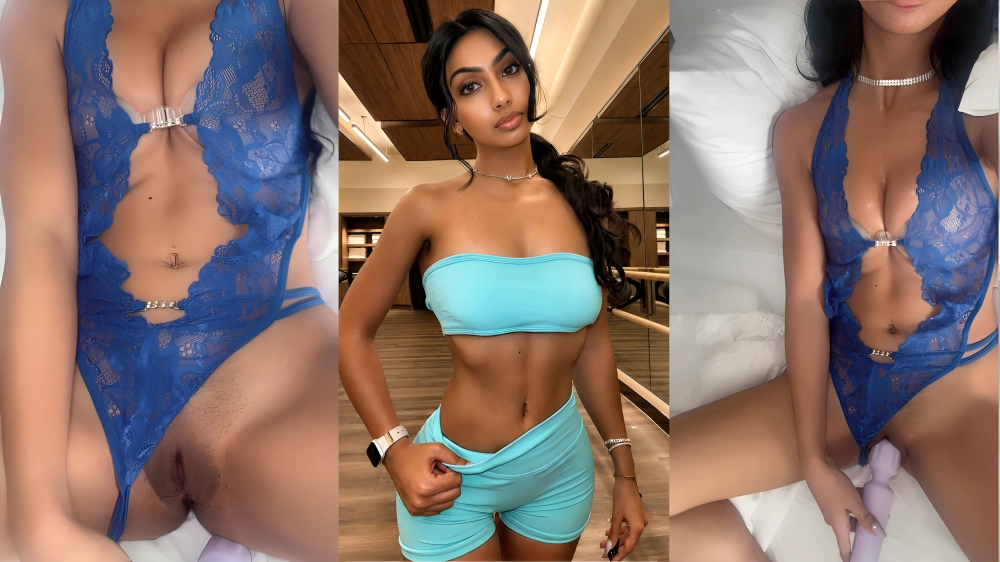 Natasha Dossani (Nazluxe) Vibrator Solo in Lingerie